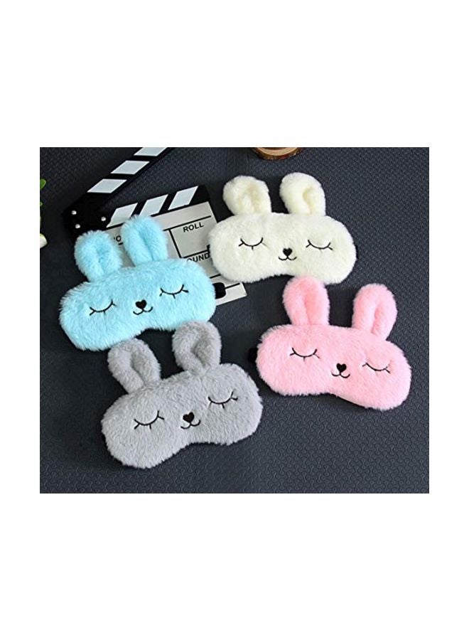 Pack Of 4 Cute Animal Rabbit Sleeping Eye Mask Blue/Pink/Grey - Image 2